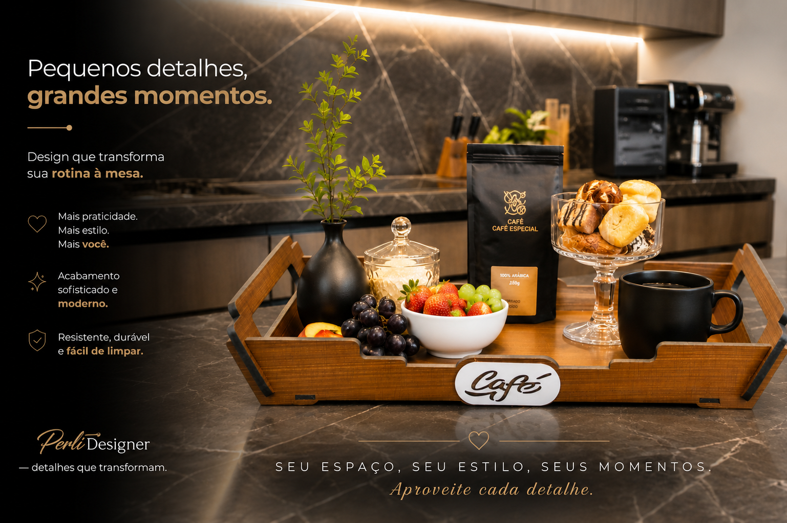 Bandeja Café - Caramelo - Imagem 2