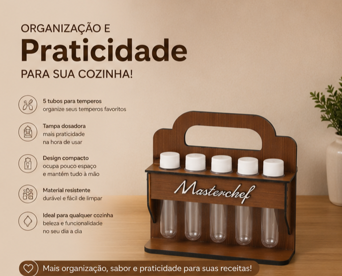 Porta Tempero ¨ Master Chef ¨ - Imagem 2